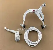 OLD SCHOOL ALTALINE BMX BIKE MX FRONT BRAKE LEVER CABLE CALIPER BICYCLE WHITE.