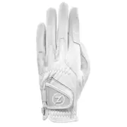 Zero Friction Ladies Cabretta Elite Golf Glove, Left Hand, White, One Size