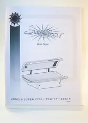 Sun Star Tanning Bed User Manual Super ZX32 ZX323F ZX32T User Guide sun Beds