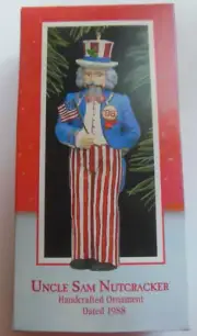 Hallmark Keepsake Ornament 1988 Uncle Sam Nutcracker - QX4884