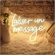 Sign Lamp Laisser Un Massage Neon Sign LED Light Dimmable USB Powered For Wedding Birthday Party Restaurant Cafe Bar Decor 32cmx22.8cm
