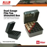 Mtm Dual Gauge Flip-top Shotshell Box 12g 20g Shotgun Case Forest Green S25d-11