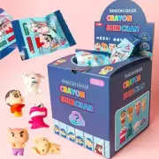 32pcs/set Anime Crayon Shin-chan Diy Cartoon Pencil Eraser Action Figure