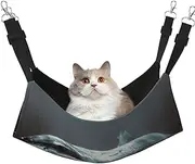 EdWal Great White Shark print Soft Sleeping Hammock Cat Hammock for Cage Hanging,Pet Hammock Bed Adjustable for Small Animals