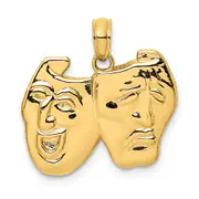 14k Yellow Gold Comedy/Tragedy Charm