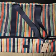 Vera Bradley Mesh Dual Compartment Large Tote Lisbon Canyon Stripe Pattern
