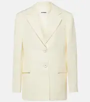 [Jil Sander] Jil Sander Oversized silk-blend blazer AU 12 white