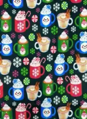 HOT CHOCOLATE DRINK MUGS CHRISTMAS HOLIDAY KITCHEN 42X14 TABLE RUNNER