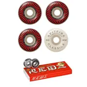 Spitfire Skateboard Wheels F4 Classics 99A Red 60mm Bones Super Reds Bearings