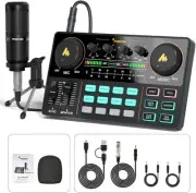 MAONO Audio Interface Audio Mixer Mixer Portable Podcast Stereo Mixer for PA & S