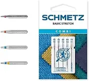 Schmetz Sewing Machine Needles: Combi Basic Stretch: Assorted: Universal, Denim and Stretch: 5 Pieces