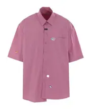 Martine Rose Short Sleeved Buttoned Shirt S,XS Purple Black
