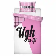 Clueless Icon Bedding Set Reversible Single Duvet Cover Pink Girls Official