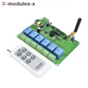6 Channel Relay Module 433MHZ Remote Control 6CH RF Transmitter W/ Receiver