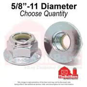 5/8"-11 Grade 5 Nylon Insert Hex Flange Lock Nut Zinc Coarse Thread (Pick Qty)