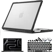 Teryeefi [Durable] & [Heavy Duty] [Shockproof] Case with Keyboard Cover for M4 M3 M2 M1 MacBook Pro 14 inch 2025 2024 2023 2021 Release Model A3112 A3185 A3401 A2918 A2992 A2779 A2442, Clear