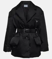[Prada] Prada Re-Nylon belted padded jacket AU 12 black