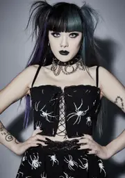 [Widow] Web Of Sins Corset Crop Top