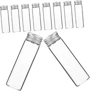Ciieeo 10pcs Glass Bottle Tiny Glass Bottles with Aluminum Screw Lids Vial Vials Vial Tiny Glass Jars 20ml