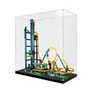 Acrylic Display Case for LEGO 10303 Icons Loop Coaster Figure Storage Box Dust Proof Glue Free