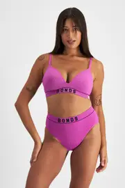 [Bonds] Bonds Women's Bloody Comfy™ Period Retro Hi Hi Moderate Brief in Sequin Size: 8, Moisture-Wicking 8 Sequin