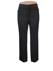Tahari Size 4 TREY Pants Black Stretch Career Pockets Straight Leg NWT $89
