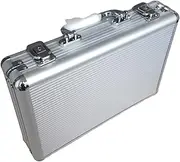 kokiya Aluminum Alloy Chip Case, Empty Storage Container, Storage Case, Large Capacity for Chip Storage, M