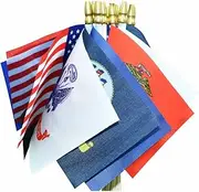 Lebei Military Flag Small Mini Army Armed Forces All Military Branches Handheld Stick Flags for Veterans Day Memorial Day 4th of july decorations,4x6 Inch 20 Pack