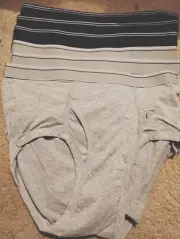 NEW*(6) TRAILMAKER 60% Cotton/40% Polyester(3) BLACK (3) GRAY Mens Briefs LARGE