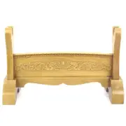 Wood Japanese Samurai Sword Holder Stand Katana Tanto Rack Dragon Carved 1 Tier