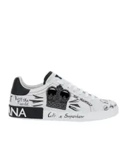 Dolce Gabbana Graphic Printed Low-Top Sneakers 44,45 White