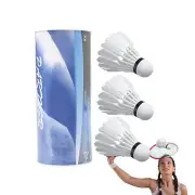 3Pcs Feather Badminton Shuttlecocks Durable Badminton Ball Beach Racket Games