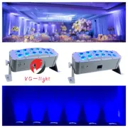 2PC 12X18W Battery 6In1 Wireless Led Par Dj Light Wifi Stage Wall Washer Light