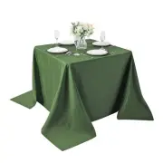 Square Tablecloth 90x90 inch Washable Polyester Fabric Table Cloth for Weddin...