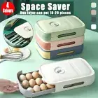 Egg Tray Storage Box Drawer Kitchen Organizer Stackable Holder Food Container