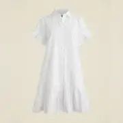 J Crew Amelia Shirtdress in Cotton Poplin White size L New With Tags in packagin