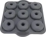 Cechoayuu Donut Pan BPA Free Donut Baking Pan for Biscuit Muffin Cake Restaurant (Dark Gray)