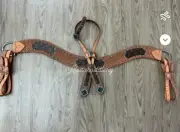 Western Leather Tack Set of headstall and steering Collar