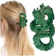 Dragon Hair Clip, Vintage Acetate Claw Clips, 4.1x2.2 Inch Strong Hold Hair Claws for Women Girls Hairstyle Claw Clips