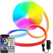 neon LED Strip Lights with Remote APP Control IP65 Waterproof Flexible 16.4ft