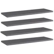 Bookshelf Boards 4 Pcs Spare Shelving Panel Set Chipboard 60x20cm Bookcase Shelf