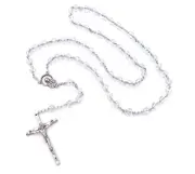 Irish J. C Walsh & Sons, Ireland ROSARY BEADS A208 CRYSTAL