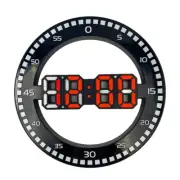 Living Room Wall Clock 3D LED Portable Wall Clock Electronic Clock Portable8045