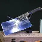 Handmade Forged Chinese Cleaver Knife Stainless Steel Wood Handle Chef Butcher L