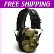 Stylish Hearing Protection Muffs with Sound Amplification - Game Ear Camo Green