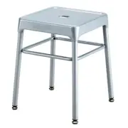 Safco 18" Nylon Steel Backless Guest Stool in Silver