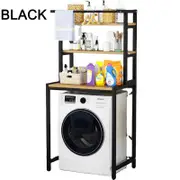 OZNALA Metal 3-Tier Over Washing Machine Storage Rack Shelf Organizer Stand(Black)