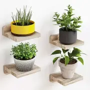 Fixwal Floating Shelves for Wall, Rustic Wood Small Wall Mounted Shelves for Bed