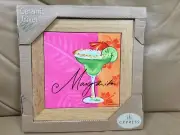 Margarita Ceramic Tile Trivet w/Wood Frame ~ Wall Plaque ~ 8”x 8”~ New