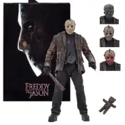 NECA Horror Freddy VS Jason Model Action Figure 7" Jason Voorhees Deluxe Toy